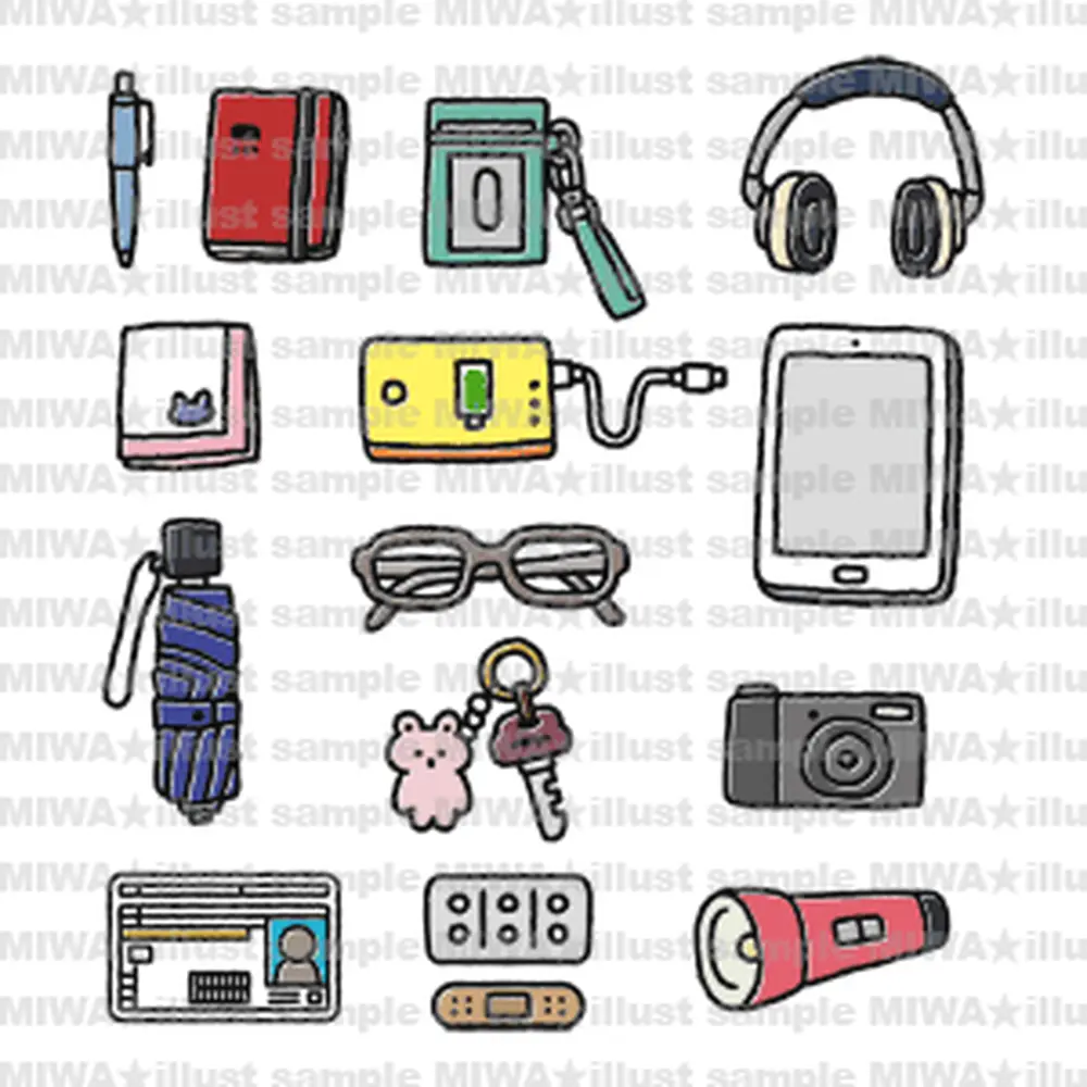 日用品・雑貨・いろいろイラストセット by MIWA☆｜illumy